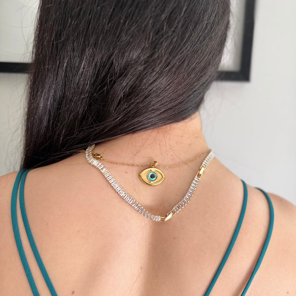 Stainless Steel Tennis Necklace