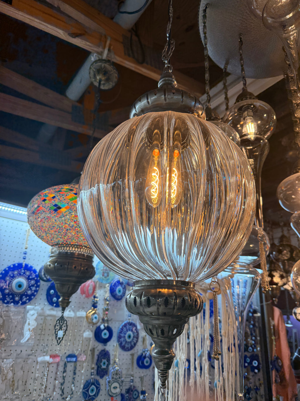 Handmade copper light