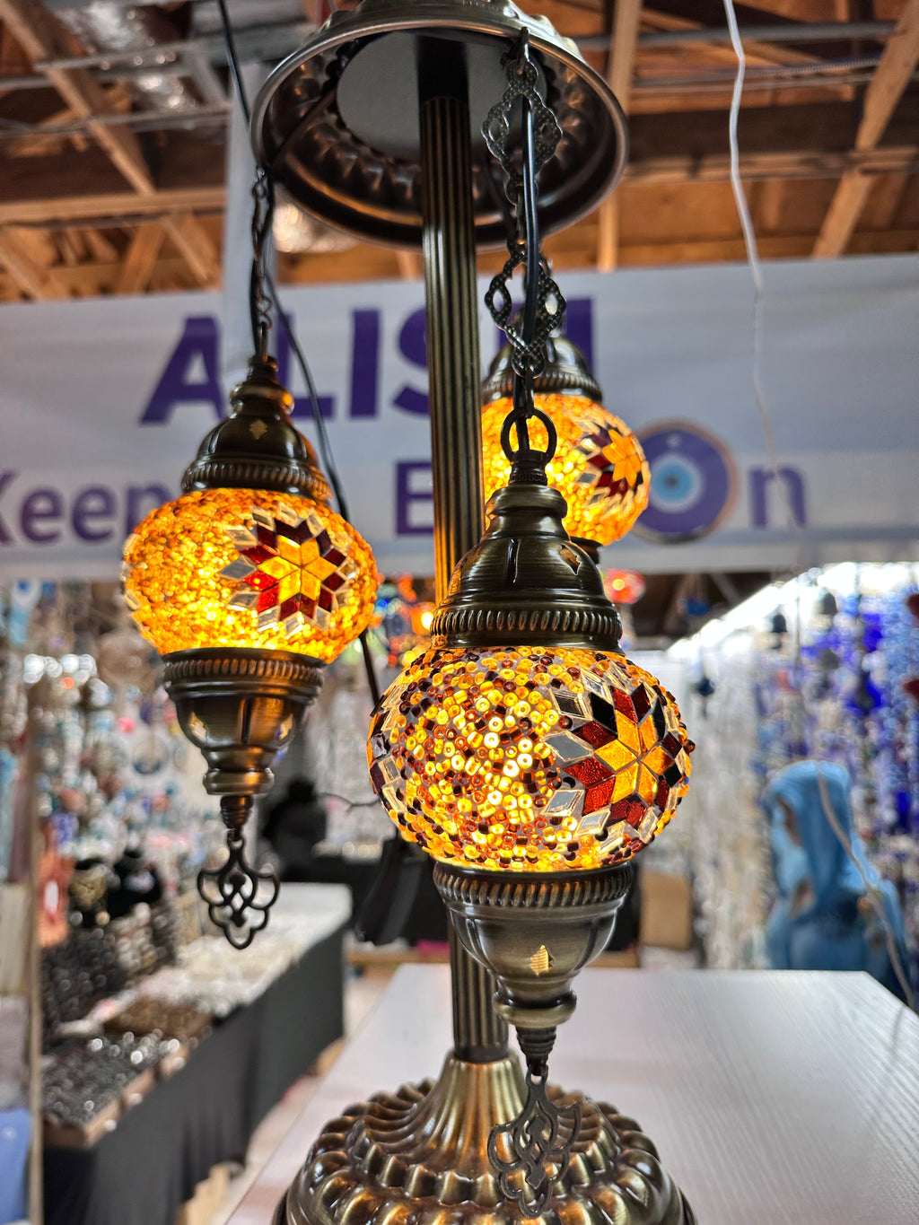 Turkish mosaic table lamps