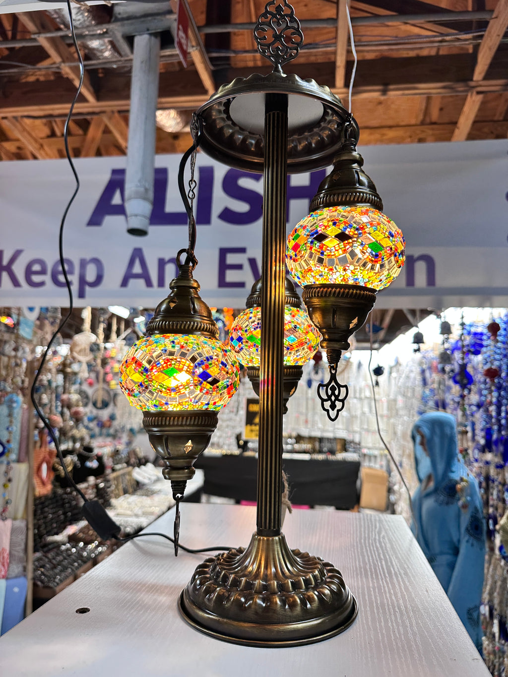 Turkish mosaic table lamps